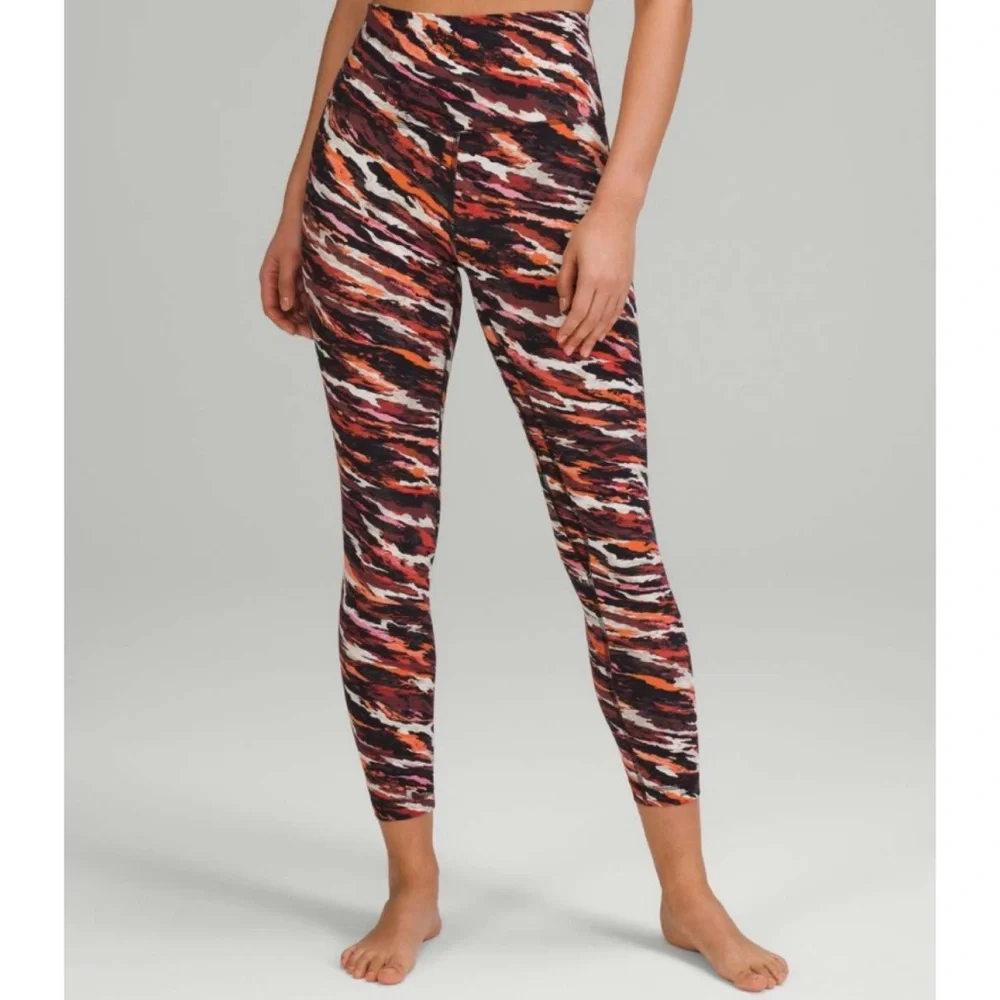 Lululemon Lunar New Align‎ High Rise Pant Rare Tiger Tide Smoky Red Multi 25 $